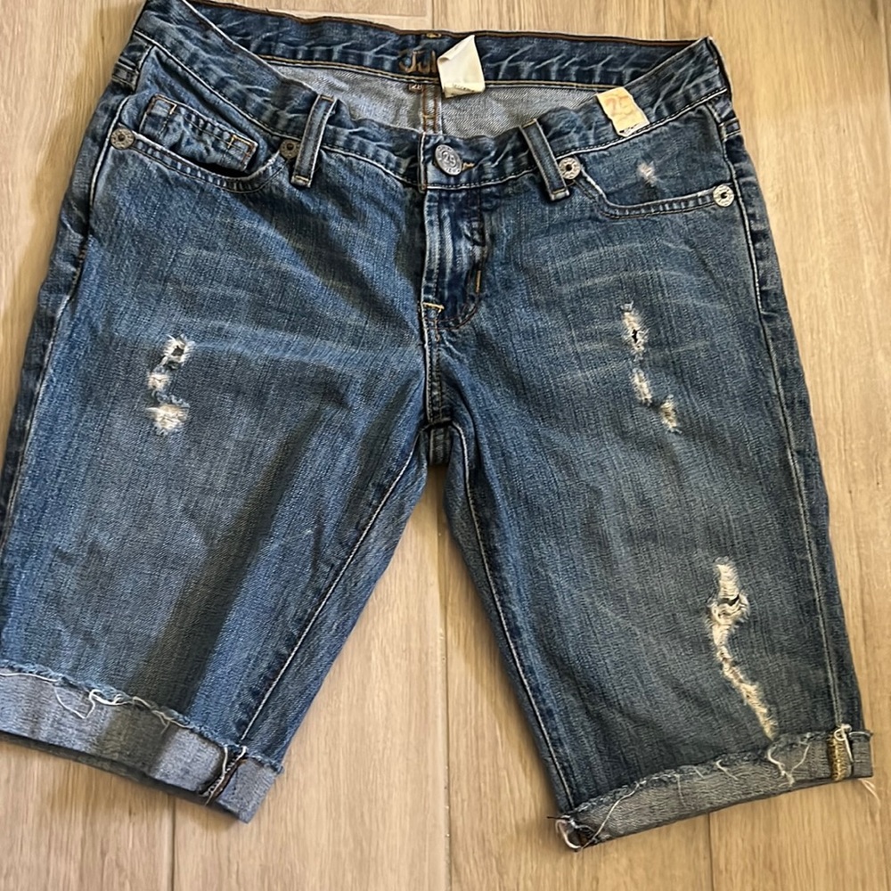 Vintage July 25 jean shorts low rise